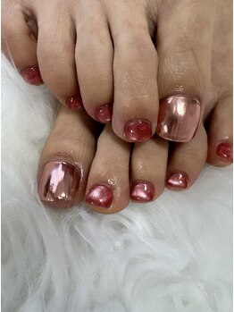 フラワーズネイル(flowers nail)/桜pinkで春フット