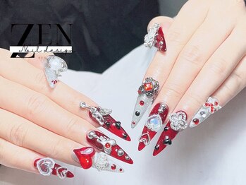 ゼン ネイル デザイン 池袋(ZEN NAIL DESIGN)/長さだしやり放題×つけ放題
