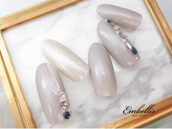 アンベリール 横浜店(Embellir)/(1019)ラインビジューネイル