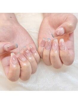 アイラッシュサロンアールツー(eyelash salon R2)/春ネイル　チーク　フレンチ