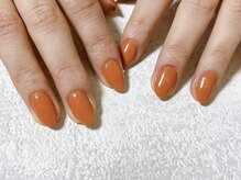 キキネイル 溝の口(kikinail)/ワンカラー/オレンジネイル