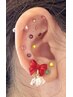 アイブロウワックス脱毛and耳ツボジュエリー　¥6000