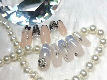 フィールネイル 天神橋店(feel nail)/ワンホン/ビジューネイル