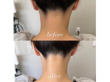 ラ・ポール　Make Up Rapportの雰囲気（自分では整えれないうなじをきれいに♪）
