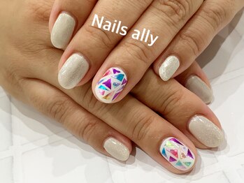 ネイルズアリー 立川店(Nails ally)/マグネット×ステンドグラス