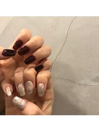 左右非対称ニュアンスネイル♪♪