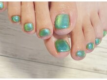 ネイルサロンアンドスクールラボ(LABO)/グリーンのマグネット☆珍しい！