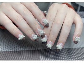 ぷっくりリボンブラウンフレンチ