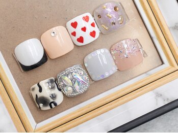 ネイル クランツ(nail kranz)/フットジェルネイル 親指アート