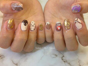 サロンドニーナ(Salon De Niina)/チョコレートネイル*°