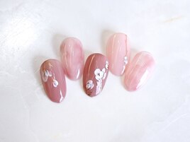 和柄フラワー☆くすみカラー