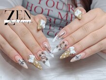 ゼン ネイル デザイン 池袋(ZEN NAIL DESIGN)/長さだしやり放題×つけ放題
