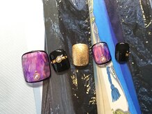 ネイルサロン&スクール ジーナ(GINA)/パープルでシックな足元に♪