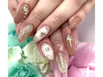 ダブルネイル(Double Nail)/(堀川)フラワーネイル