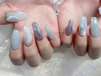 モルフォネイル(Morpho nail)/#ニュアンスネイル #マーブル