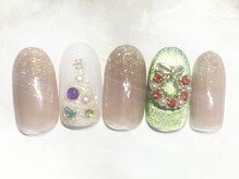 ブルゴーニュ(Bourgogne)/クリスマスネイル