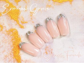 エルミュー(ERMIEUX)の写真/【肌色補正美爪シンプルからトレンドアートまで対応◎】どんな場にも馴染む上品ネイル特化◆銀座駅3分