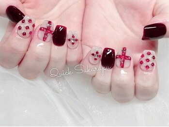 ボルドーカラーネイル