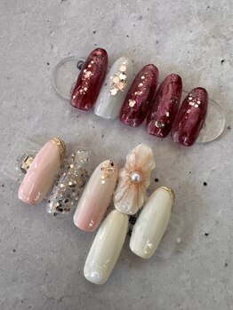 イーズネイル 堺(e's Nail)の写真/【毎月変わるシンプルアート¥5400】イベントにおすすめ♪(写真上シンプルアート・下デザインアート6200)