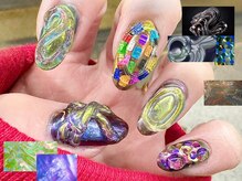 ヌル ネイル 堀江(NURU NAIL HORIE)/海外個性派ミラーうねうねネイル