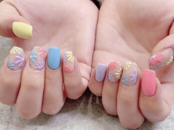 プライズアイリス アイラッシュ 池袋東口店(prize Iris eyelash)/カラフルパステルネイル