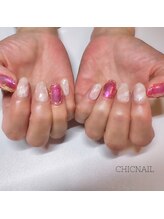 シックネイル(CHIC NAIL)/クリア/ピンクネイル