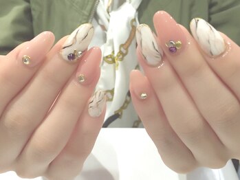 ラズネイル(RUZ'S NAIL)/【秋本デザイン】ホワイト大理石