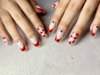 クリーク(CREEK)/ハート持ち込み手描きスカルプ