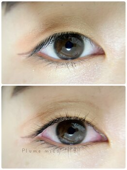 プルームミコ(Plume mico)/まつ毛パーマ～フラットタイプ～