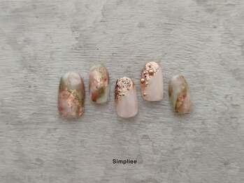 シンプリー ネイルアンドアイラッシュ 祖師谷大蔵店(Simpliee Nail&Eyelash)/【ハンド】お呼ばれウェディング