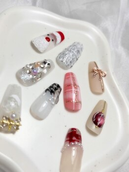 フリージア 門真店(freesia)の写真/【冬ネイルでトキメキを】トレンド+技術力でまわりと差がつく!この季節ならではの可愛いデザインに対応♪
