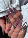 ギャルネイル×ロングスカルプ