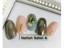 ネイリッシュサロン エー(Nailish Salon A)/2016秋冬ネイル/ミラーネイル