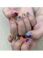 キャンネイル 金山店(Can Nail)/カラフルクリアシェルネイル