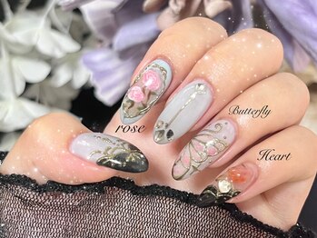 シックエクラ バイ リフレ21(chic eclat by Refre21)の写真/こだわりデザインネイルも持ち込み大歓迎！手描きアートを堪能できる贅沢なつけ放題◎