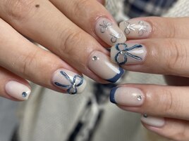手書きリボンネイル