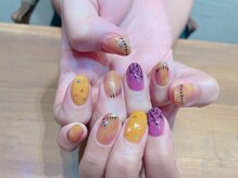 アトリエ ツメ(atelier TsuMe)/ハロウィン/グラデ/手書き/秋冬