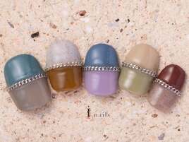 カラフルチェーンネイル11500円