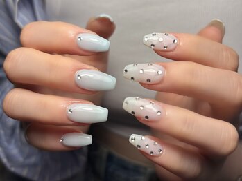 エタネイルトウキョウ 浅草(ete nail tokyo)/ワンカラー＋パーツ