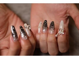 ミラーで蝶々アート