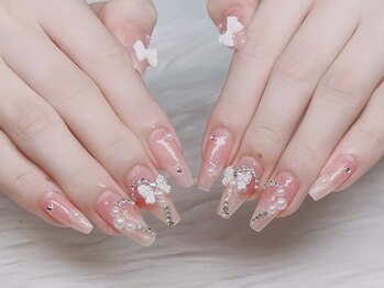 アキコネイルサロン(Akikoネイルサロン)/10本長さだし＋持ち込みデザイン