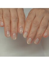 ｋｕｕｋｉ ｎａｉｌ【クウキネイル】透明感/ショートネイル/ニュアンス/うる艶マグネットワンカラー