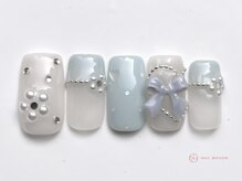 ネイルメゾン 池袋店(NAIL MAISON)/ブルーフラワー￥9000