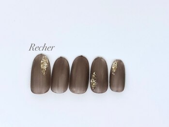 ネイルサロンリシェ 烏丸御池(Recher)/マット×gold