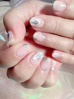 アップネイル/タイダイ風ニュアンスアート