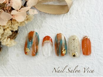 秋の気持ちの夏ネイル♪