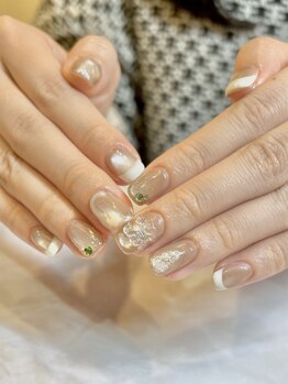 立体アートとニュアンスネイル