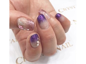 クリスタルネイル ボンベルタ橘店(CRYSTAL NAIL)/ラメグラデーションネイル