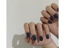 ネイビー◯ワンカラーネイル