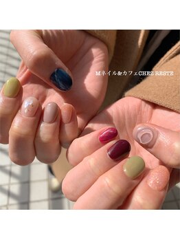 Mネイルアンドカフェ シェレステ/かすみカラー♪